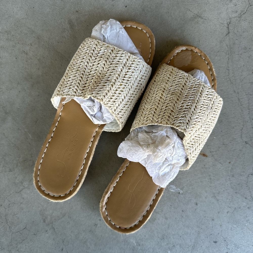 Cream sandals